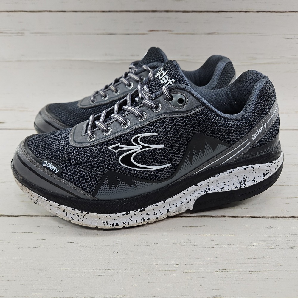 GDEFY Mighty Walk Gray Black Orthotic Shoes Sneakers Mens 8.5 Wide TB9024MGS-W